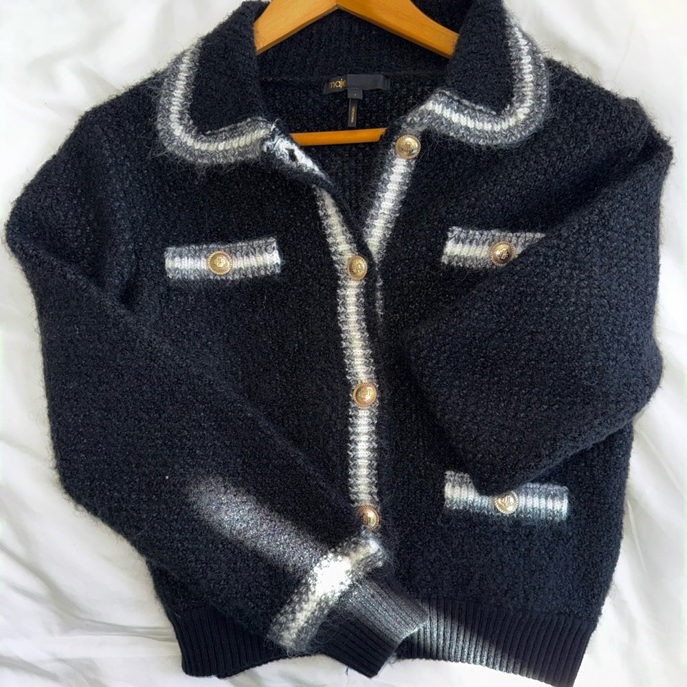 Maje - Stylish Black and Gray Kids Jacket